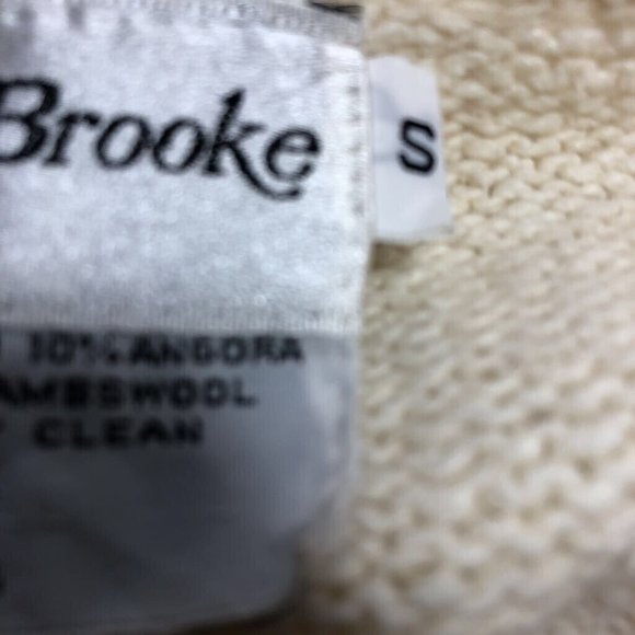 Alyssa Brooke Womens Sweater Vest Beige Crew Ribbed Hem Sequined Silk Blend S - Picture 8 of 10